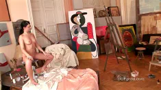 Thumbnail of Painting His Pecker With Her Tongue