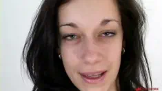 Thumbnail of Longhaired Busty Brunette's Casting