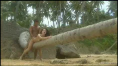 Thumbnail of A Hard Cock Goes Into The Ass Of Jessica Fiorentino On The Beach