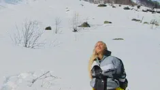 Thumbnail of Sharon Bright Is On A Snowy Mountain Giving A Ski Instructor A Blowjob