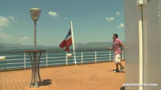 Thumbnail of Angell And Her Man Argue On Board The Ship Leading To A Threesome