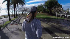 Thumbnail of She Takes A Dick Up Her Ass In Public