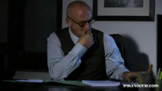 Thumbnail of Sexy Secretary Tina Goes Down On The Boss And Fucks Him Too