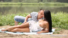 Thumbnail of Firm Ass Brunette Victoria Sweet Gets Sticky Outside