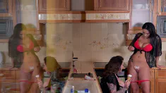 Thumbnail of Dirty Kitchen Stories - Busty Lesbians Play With Ice Cream