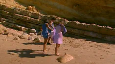 Thumbnail of Claudia James & Aniko, Anal Trio In The Beach