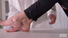 Thumbnail of Foot Fetish Ecstasy: Horny Doc Sucks Hot Babe's Yummy Toes