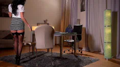 Thumbnail of Horny During Overtime: Busty Secretary Masturbates In Office