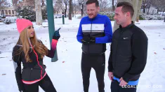 Thumbnail of Two Thick Dicks For Snow Angel Alyssia Kent Makes Her Cream & Scream For More