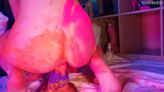Thumbnail of Slutty Stacybloom Rides Dragon Dildo And Anal Orgasm