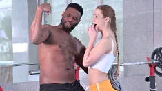 Thumbnail of Svelte Blonde Alexis Crystal Gets Broken In By Her First BBC At The Gym