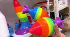 Thumbnail of Stacy Bloom Testing The Handmade Dolphin Size XL (With Additional Anal Fisting)