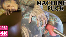Thumbnail of Tattooed TEEN Testing FUCK MACHINE With Her ANAL - Gapes, Orgasm, Anal (Goth, Punk, Alt Porn)