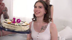 Thumbnail of DP Bella Tornado + Sweet Angel - Real Birthday - Non Stop Assfucked - Anal Crazy Teen
