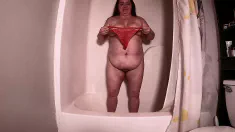 Thumbnail of Sold Orange Panties With Panty Pissing