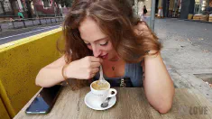 Thumbnail of Enjoying A Coffee With Extra Milk