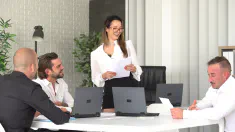 Thumbnail of Sexy Petite Spaniard Francys Belle Seals Business Deal With Office Room DP