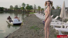 Thumbnail of Amazing, First Scene Ever, (DRY Version) Double Penetration With Two Huge Cocks For This Crazy New Italian Girl.