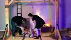 Thumbnail of Double Topped Rope Bondage Suspension, Used, Tied Up, Cucked, BDSM, Face Fucked