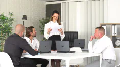 Thumbnail of Sexy Petite Spaniard Francys Belle Seals Business Deal With Office Room DP