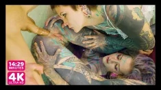 Thumbnail of 2 Heavy Tattoo Girls Get Ass Fucked By A Big Dick