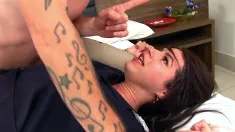 Thumbnail of Thick Trans Babe Fernanda Lemos Gets Dominated By A Tiny Man