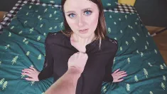 Thumbnail of Cute Brunette In Jeans Gets Fucked And Facial After A Romantic Walk With A Neighbour - Spooky Boogie