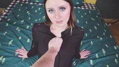 Thumbnail of Cute Brunette In Jeans Gets Fucked And Facial After A Romantic Walk With A Neighbour - Spooky Boogie