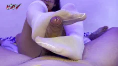 Thumbnail of Asuka Cosplay POV Footjob With White Stockings