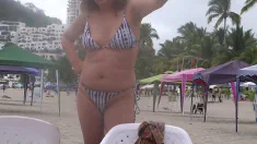 Thumbnail of First Time Stepmother Enjoys The Beach And Has Sex With Stepson