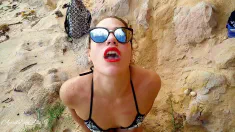 Thumbnail of Drinking Pee On The Public Beach In Front Of People, "HIGH RISK"
