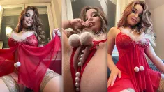 Thumbnail of Busty Beauty Masturbates With Domi Vibrator Till Crazy Orgasm At Christmas