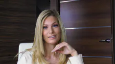 Thumbnail of Hot Blonde Candee Licious Toys Her Pussy For Amateur Photographer On The Beach