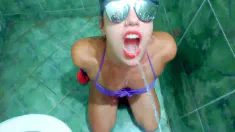Thumbnail of Toilet Public , Public Pool Drinking Pee , Swallow Piss , Cum Face Slut And Happy