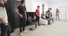 Thumbnail of 7On1 Double Anal Gang Bang, Ria Sunn, BWC, ATM, DAP, Big Gapes, Cum In Mouth, Swallow