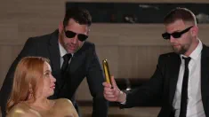 Thumbnail of Secret Agents DP Redhead Superhero Kiara Lord After She Sucks Them Both Off