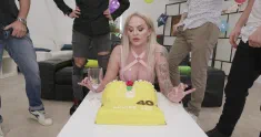 Thumbnail of Birthday Party, Louise Lee, 7On1, BWC, ATM, DAP, Rough, Big Gapes, Almost Buttrose, Cum In Mouth, Swallow