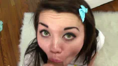 Thumbnail of ANGELINA MYLEE 19 YO Huge Cock POV Blowjob And Cum Swallow