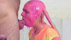 Thumbnail of TEEN TAKES GUNGEY THROATFUCKING