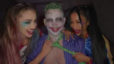 Thumbnail of Joker Taking On Two Harleys!