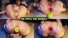 Thumbnail of BIG APPLE FOR ASSHOLE (Anal, Teen, Gape, Stockings, POV, Doggystyle, Hairy, Glasses, Food, Close-Up, Brunette, Farts, Wet Pussy, Huge Toy, Hardcore, Destroyed Gape, Latina, Girl Next Door, Gaping)