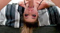 Thumbnail of KARMA RX Sexy Big Tits Tattoed Hottie Huge Cock POV Blowjob All The Way Down Deepthroat Facefuck And Cum Swallow