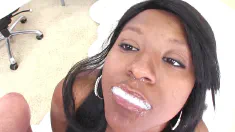 Thumbnail of LEXXI LOADS Ebony Huge White Cock POV Blowjob Deepthroat Facefuck And Huge Load Cum Swallow