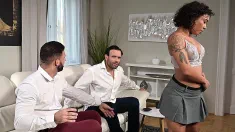 Thumbnail of Cock Hungry Hottie Tahlia Lane Invites Neighbours In For DP Fucking