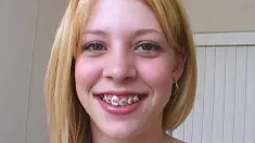 Thumbnail of LEAH LUV Cute 19 YO Girl With Braces Huge Cock POV Blowjob Deepthroat Facefuck And Cum Facial - Wow! A++