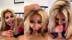 Thumbnail of Amazing Blonde Girl Gagging On My Cock - Deepthroat - Balls Licking - Sloppy Blowjob