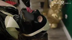 Thumbnail of Cute Rubber Maid Girl Fucks Herself While Working