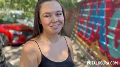 Thumbnail of Putalocura - Torbe Pilla A Tetona Melisa Por La Calle Y Tiene Sexo Cerdo Con Ella