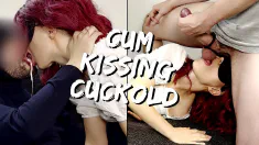 Thumbnail of She Cum Kisses Her Husband After A Huge Cumshot In Mouth From Older Man (LONG VERSION)