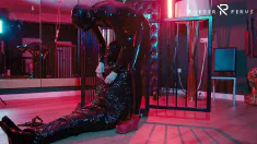 Thumbnail of Rubber Nights: The Rubber Slave Sleeps Tight In A Cage Under The Bed